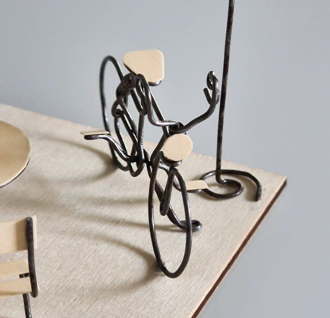 Diorama Miniature de scène cycliste