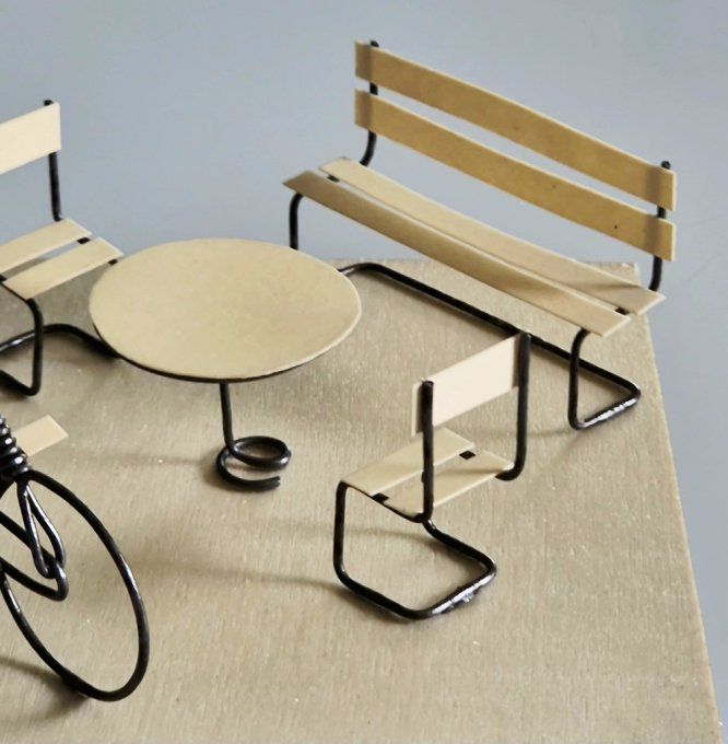 Diorama Miniature de scène cycliste