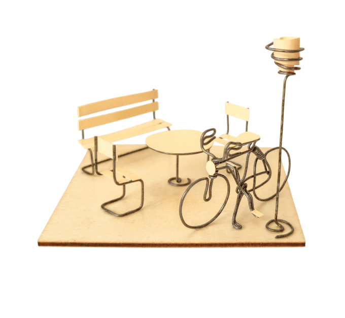 Diorama Miniature de scène cycliste