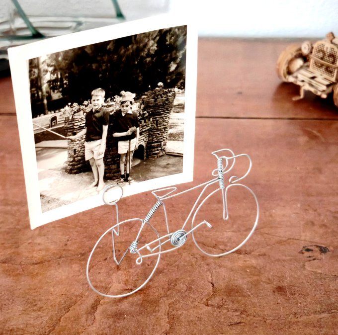Vélo miniature porte-photo ou porte-carte 