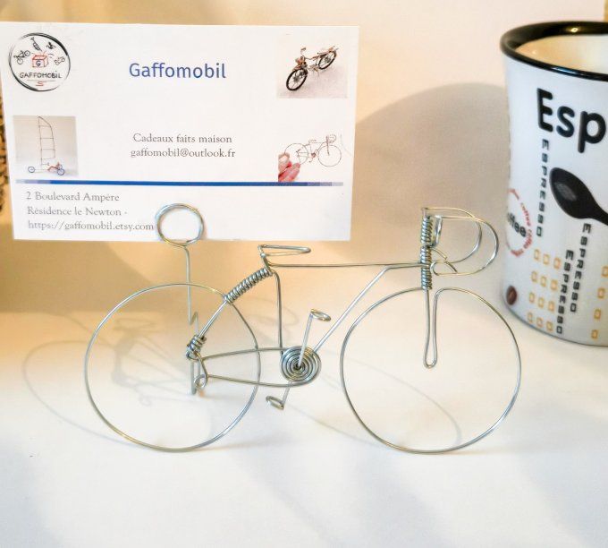 Vélo miniature porte-photo ou porte-carte 